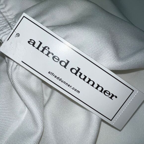 Alfred Dunner Womens Pants Elastic Waist Comfy Coastal Grandma White Size 10 - Picture 14 of 14